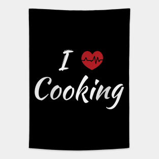 I Love Cooking Cute Red Heart Tapestry