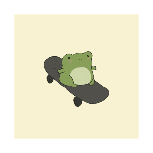 Sporty Funny Frog Who Rides a Skateboard T-Shirt