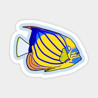 Blue Ring Angelfish Magnet