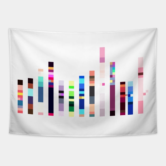 Characters of Steven Universe Barcode Tapestry by gkillerb