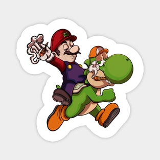 High Level Bros – Parody Retro Cartoon Design Magnet