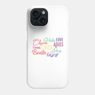 Quotes cute pattern motivation spanish Phone Case