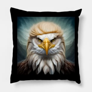 Bald Eagle Donald Trump Hair Pillow