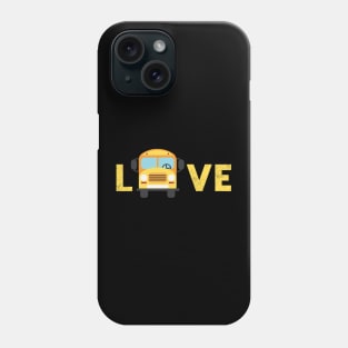 I love school buses, school bus lovers Phone Case