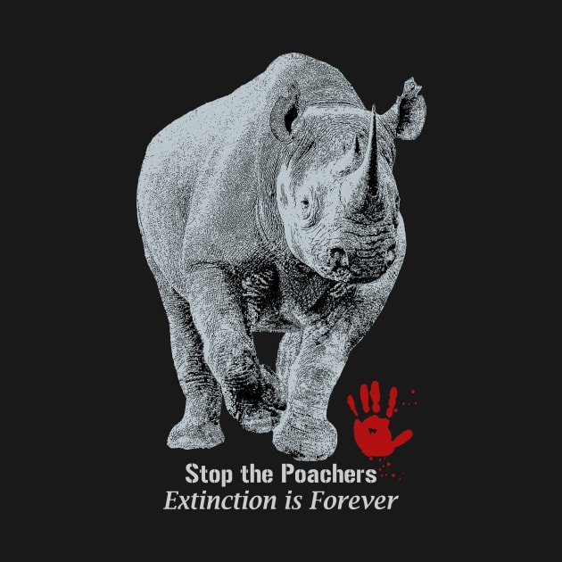 Black Rhino | Stop Poachers, Extinction is Forever by scotch