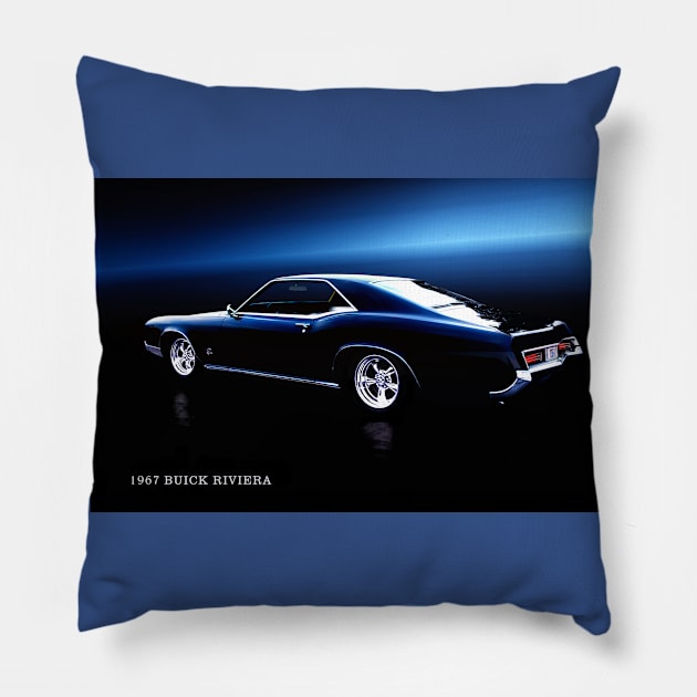 1967 Buick Riviera Pillow by Burtney