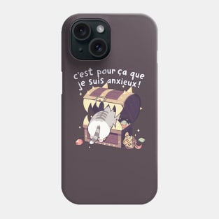 Chat c'est pour ca que je suis anxieux! Jeux de role Phone Case