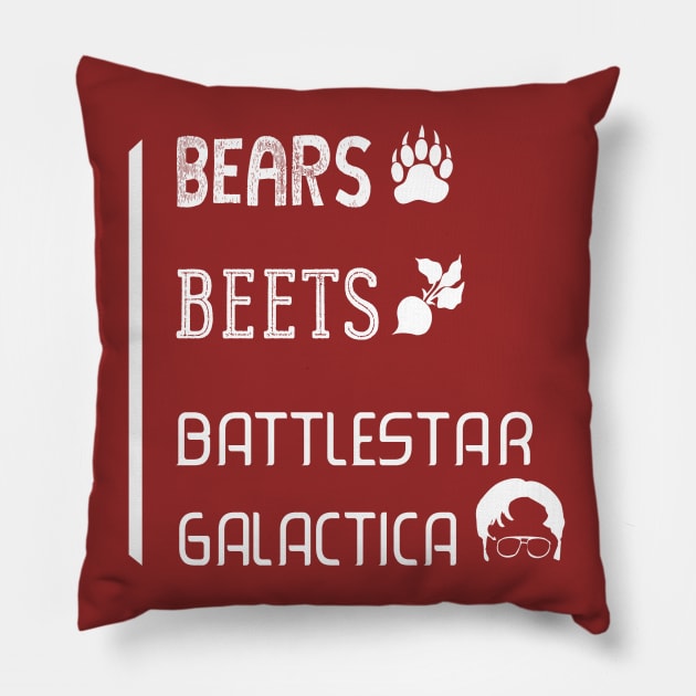 Bears Eat Beets Pillow by KkiloTRE