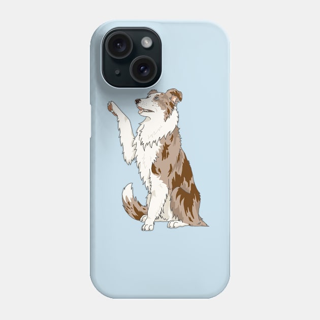 Red merle border collie Phone Case by The Christmas Lady