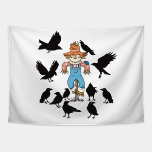 Scared Scarecrow Tapestry