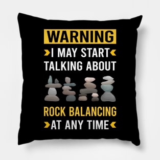 Warning Rock Balancing Stone Stones Rocks Stacking Pillow