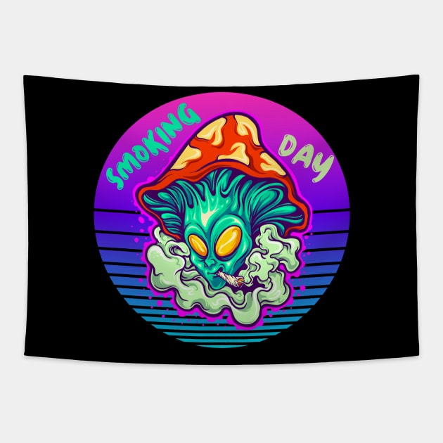 Smoking Day Tapestry by Meoipp