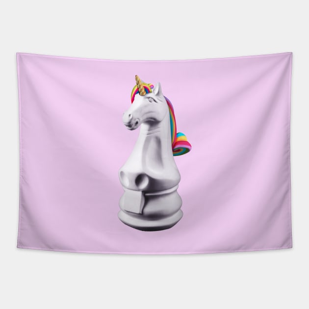 Unicorn chess Tapestry by brain360