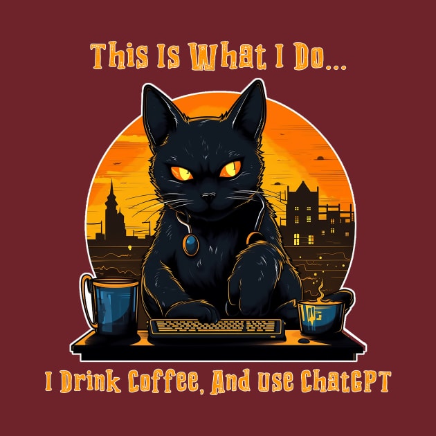 My Cat uses Chat GPT by Blackhearttees