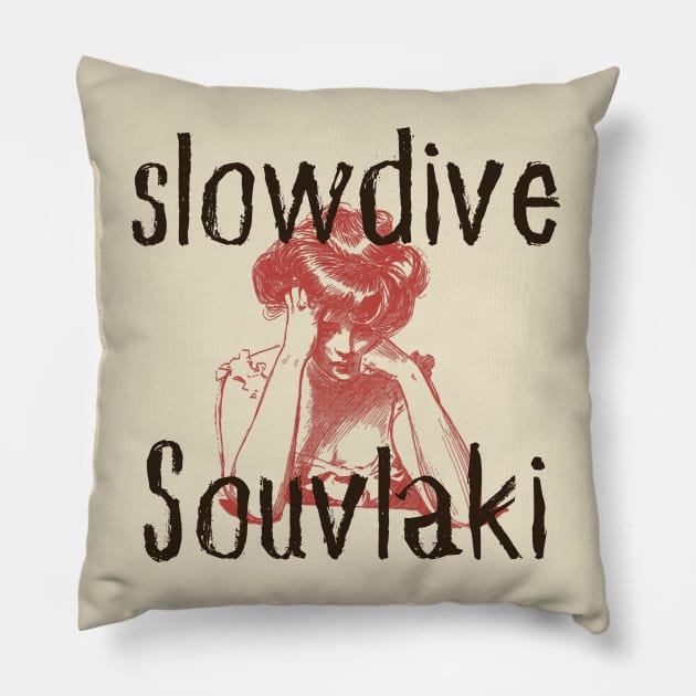 Slowdive - Souvlaki // Fan Art Designs 80s Pillow by Liamlefr