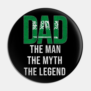 Saudi Arabian Dad The Man The Myth The Legend - Gift for Saudi Arabian Dad With Roots From Saudi Arabian Pin