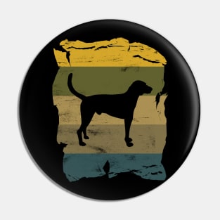 American Foxhound Distressed Vintage Retro Silhouette Pin