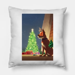 Westie Christmas Tree Dog Pillow