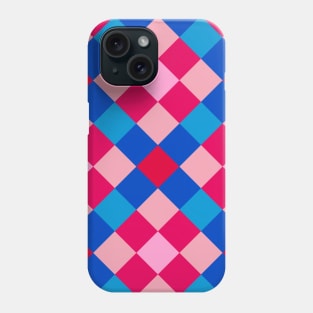 Red and Blue Checkered Gingham Pattern Phone Case