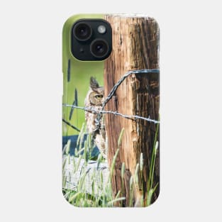 Peekaboo Great Horned Owl Phone Case