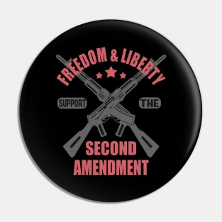 Gun Rights Support The Second Amendment Pin