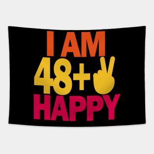 50 years old - I am 50 happy Tapestry