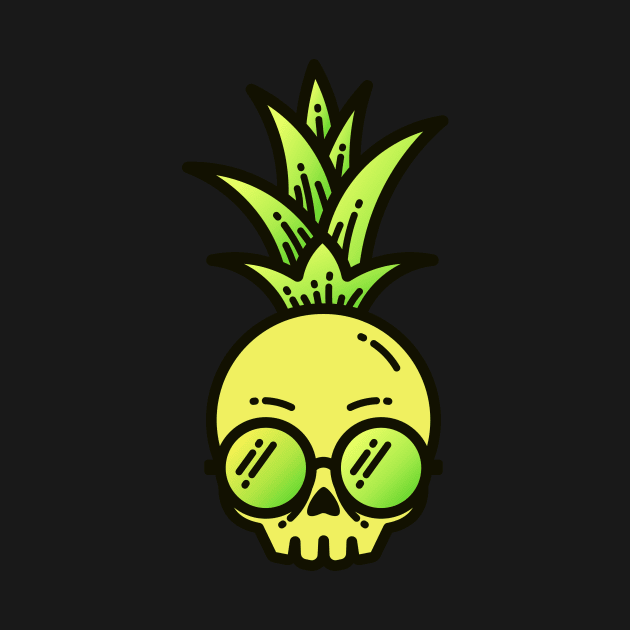 skull head pineapple by Tekate