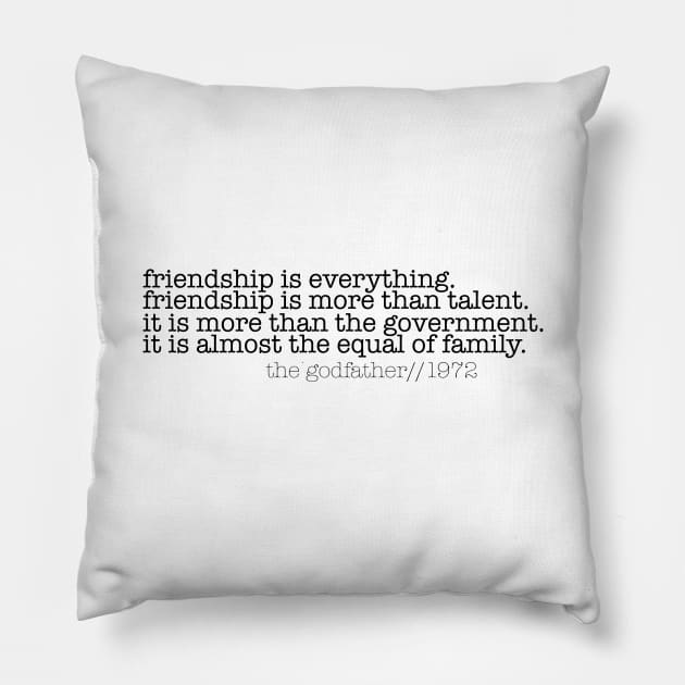 The Godfather quote Pillow by Ineffablexx