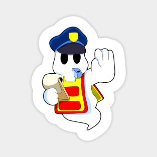 Ghost as Police officer with Whistle Magnet