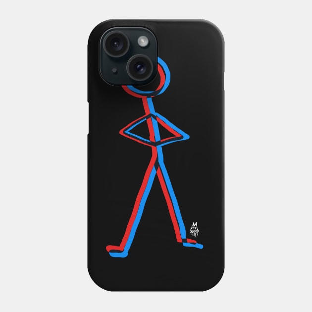 Stick Figure... IN 3D!!! Phone Case by PickledGenius