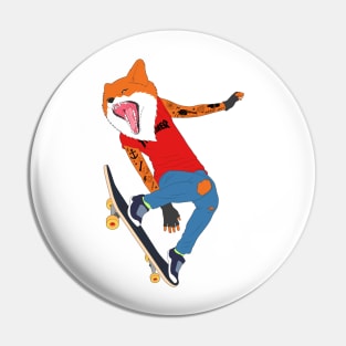 Skate Fox Pin