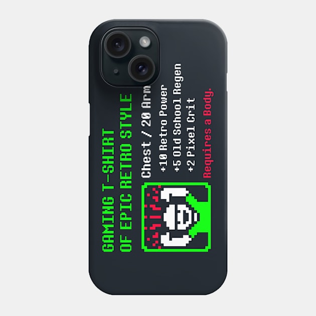 Gaming T-Shirt of Epic Retro Style Phone Case by HtCRU