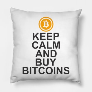 keep calm and buy bitcoins crytpo Pillow