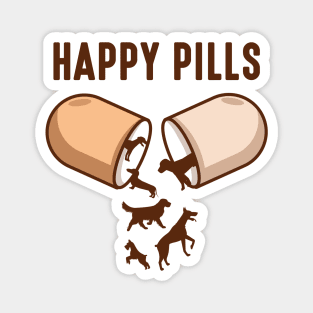 Happy Pills Dogs Magnet