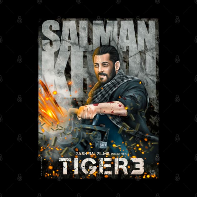 Tiger Art-Salman khan by SAN ART STUDIO 