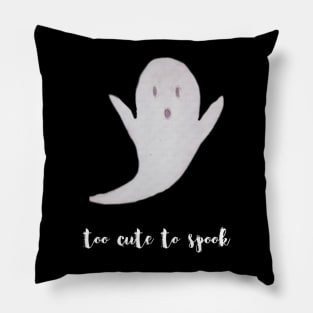 To cute to spook watercolor ghost Pillow