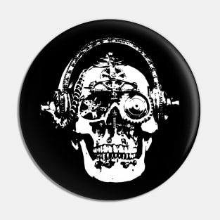 SteamPunk Skull - Headphones Pin