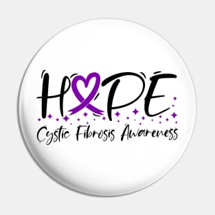 Hope Cystic Fibrosis Awareness Pin