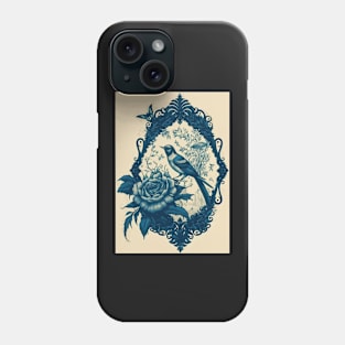 Tattoo Toile: Bird and Rose Phone Case