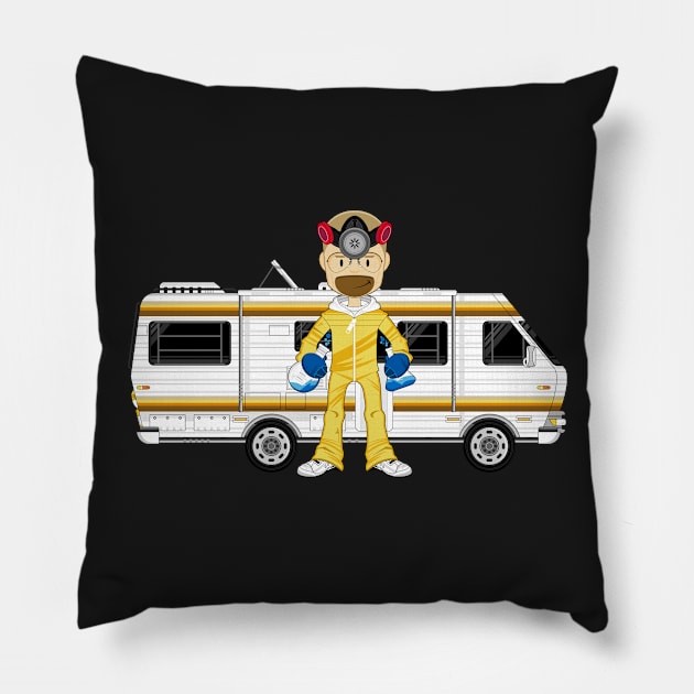 Cartoon Breaking Bad Walter White Pillow by markmurphycreative