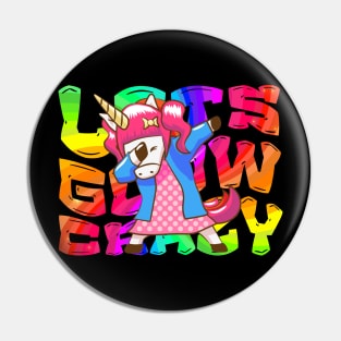 Let's Glow Crazy Unicorn Glow  crazy Party Pin