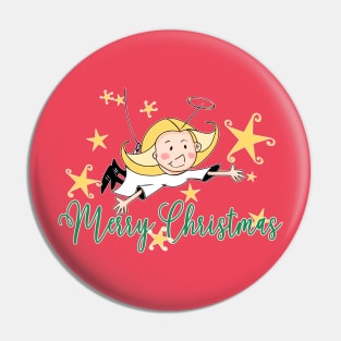 Merry Christmas Angel Pin