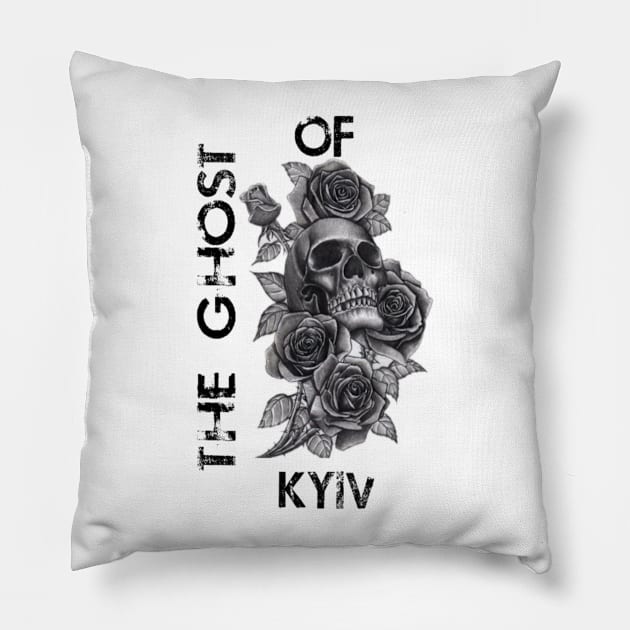 The Ghost of Kyiv Pillow by ERRAMSHOP