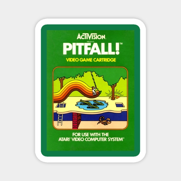 Classic 8-Bit Video Game Box Art - Pitfall! Magnet by Starbase79