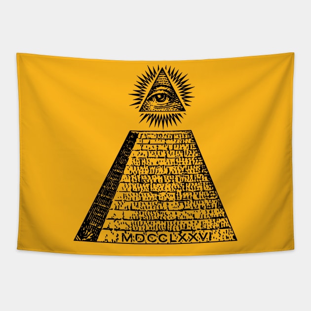 All-Seeing Illuminati Eye Symbol Tapestry by DankFutura