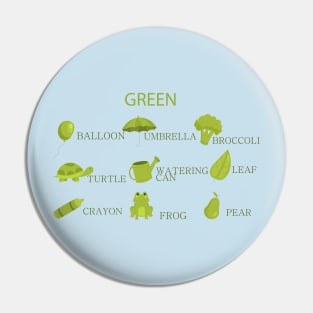 Green Color Pin