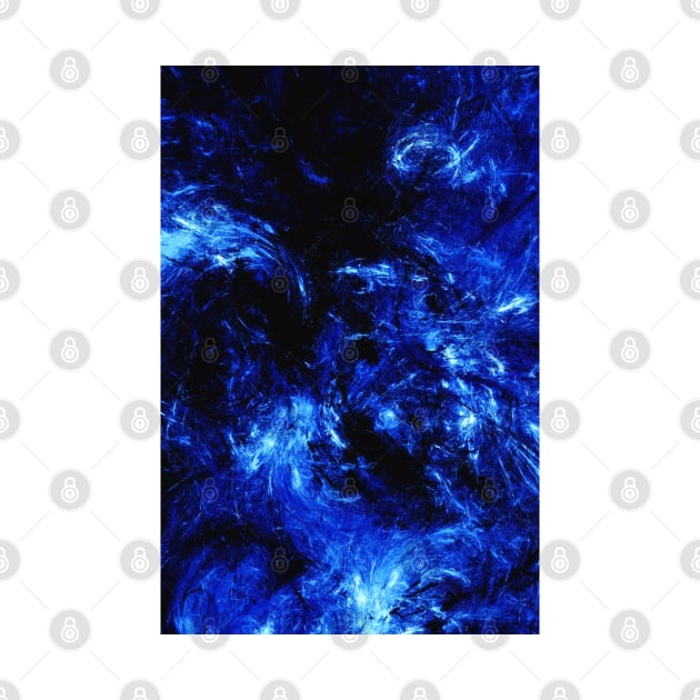 Dark Arctic Splash Black and Blue Abstract Artwork by love-fi