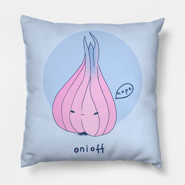 Onioff Pillow by moonlitdoodl