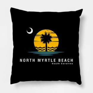 North Myrtle Beach South Carolina Palmetto Moon Pillow