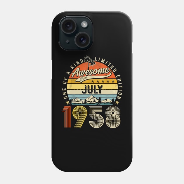 Awesome Since July Vintage 65th Birthday Phone Case by nakaahikithuy